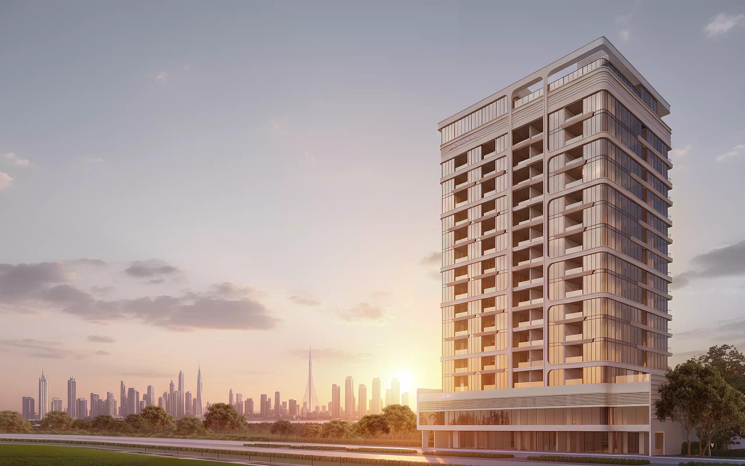 J188 apartment interior living space, Al Jaddaf, Dubai