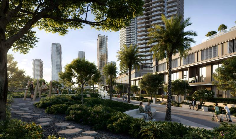 Silva Tower exterior view at Dubai Creek Harbour, Emaar