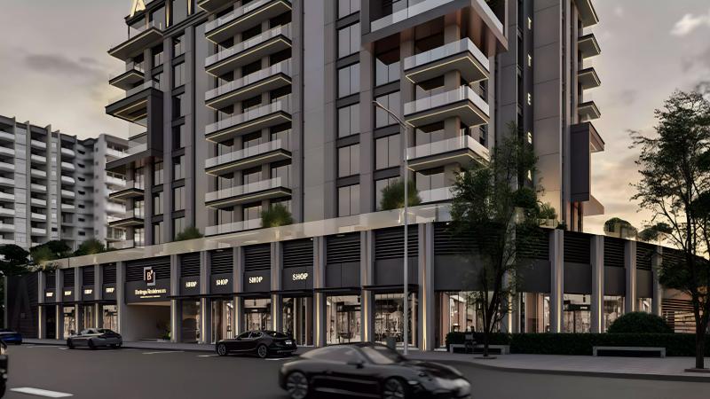 Bottega Nove building exterior facade, Majan, Dubai