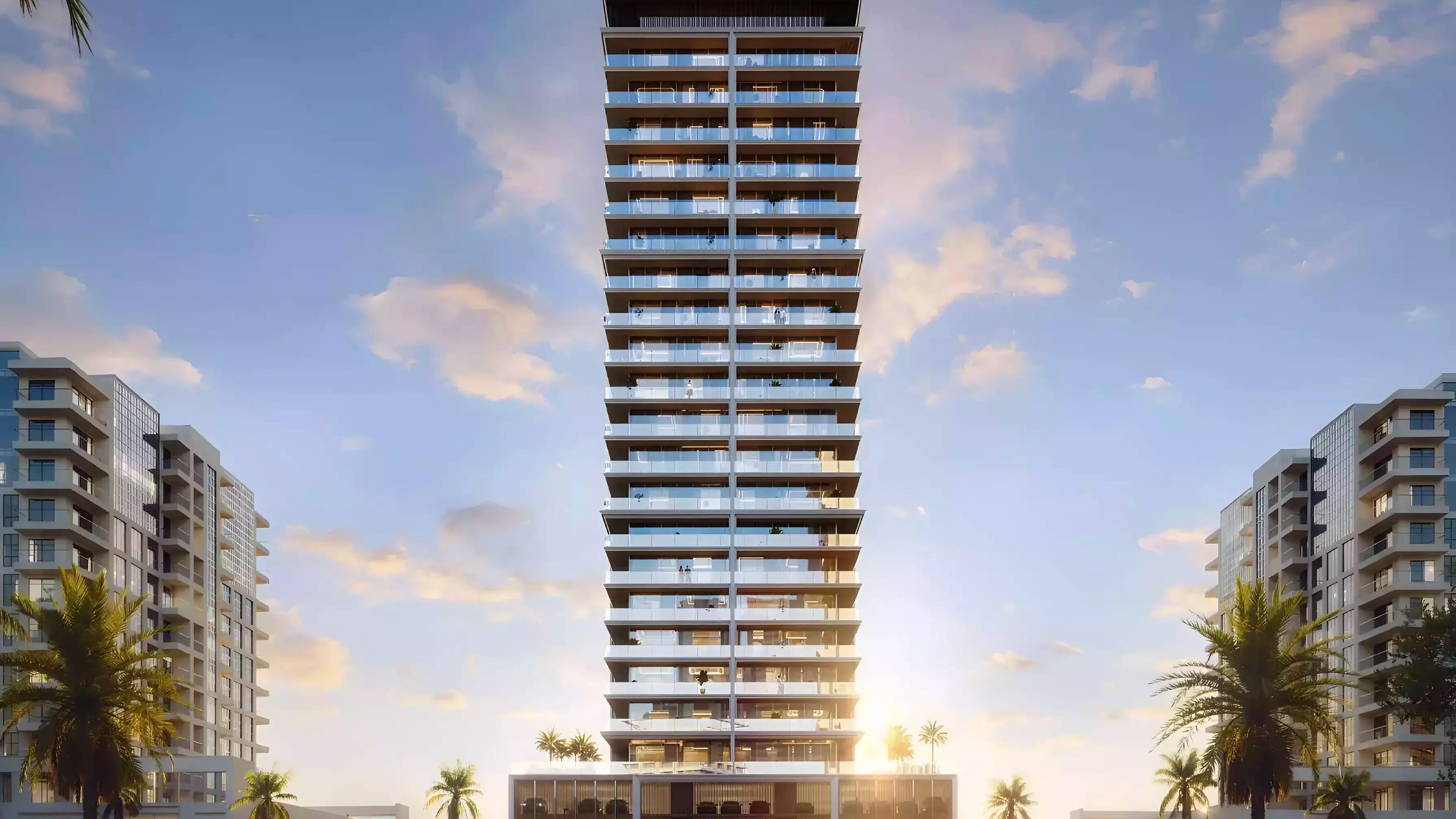 Binghatti Ivory exterior facade, Al Jaddaf, Dubai