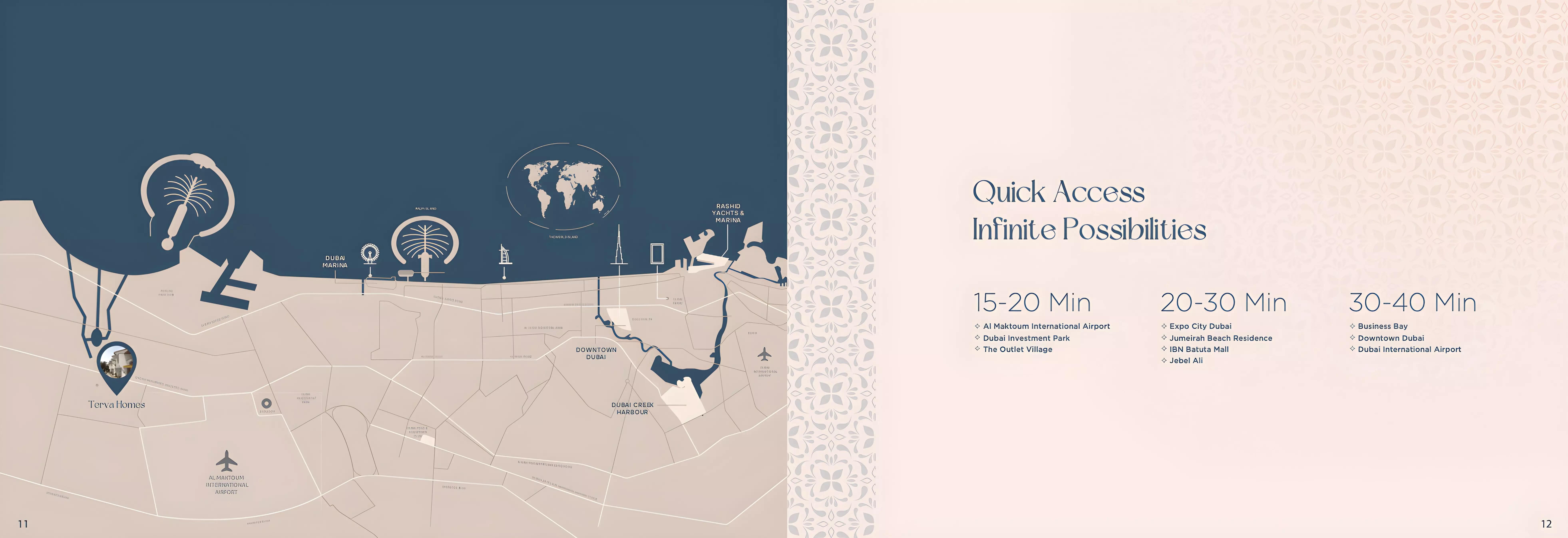 Terva Homes master plan layout showing townhouse and villa clusters, Dubai Industrial City