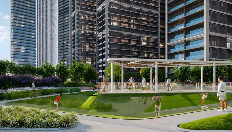 The Serene tower exterior at Sobha Central, Jebel Ali, Dubai