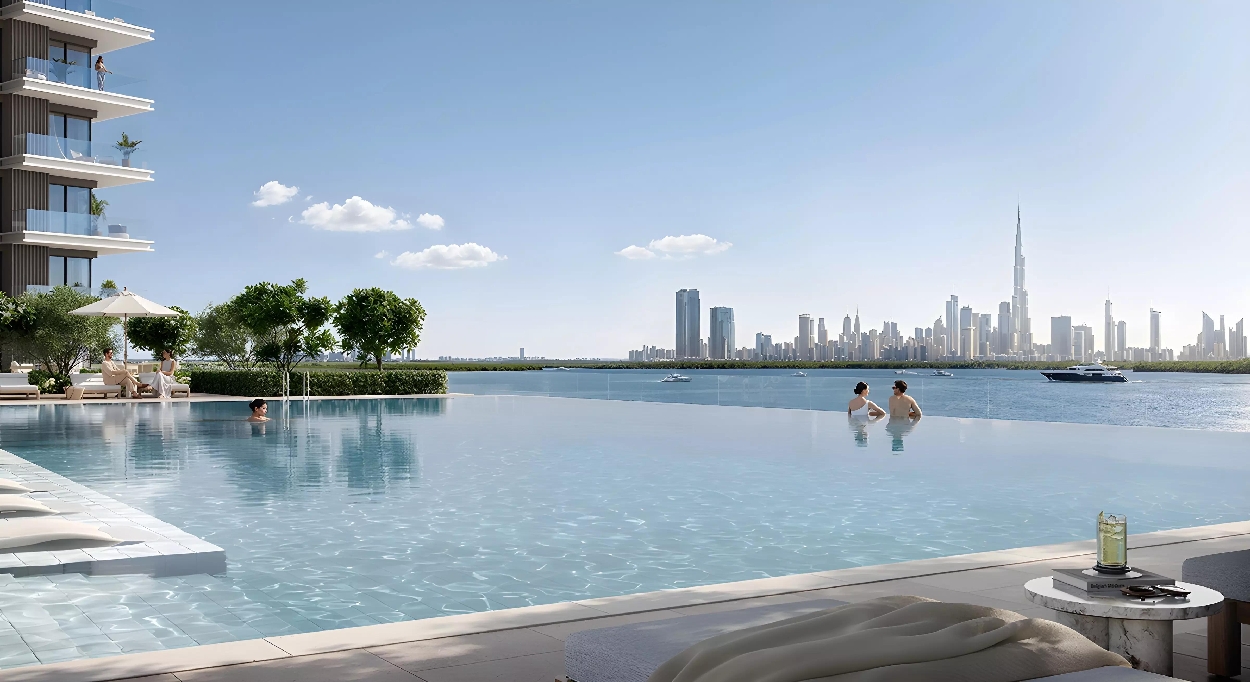 Creek Bay residential tower exterior at Dubai Creek Harbour