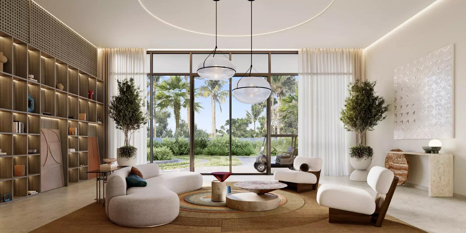 Parkside Hills swimming pool area, Dubai Hills Estate, Dubai
