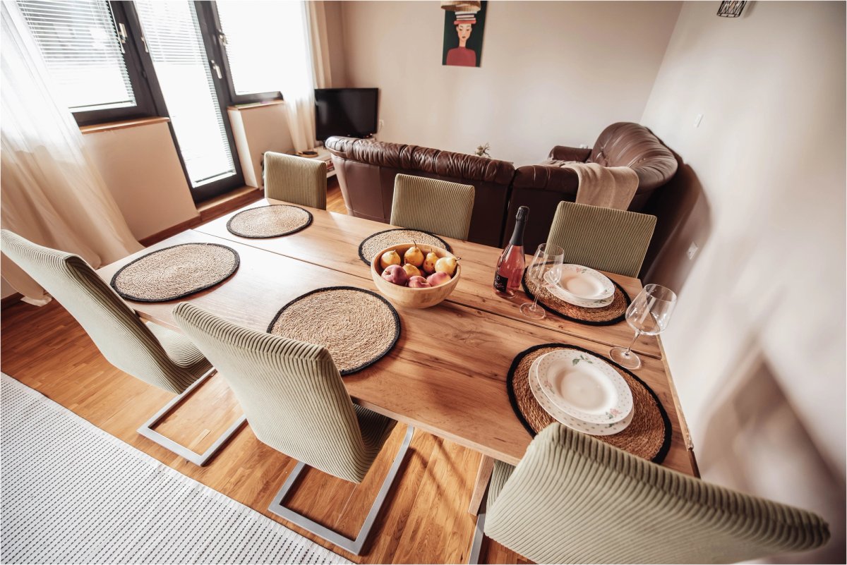 Dining room with table and chairs