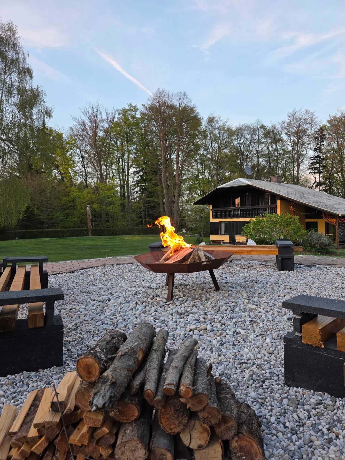 Scenic view of the cabin