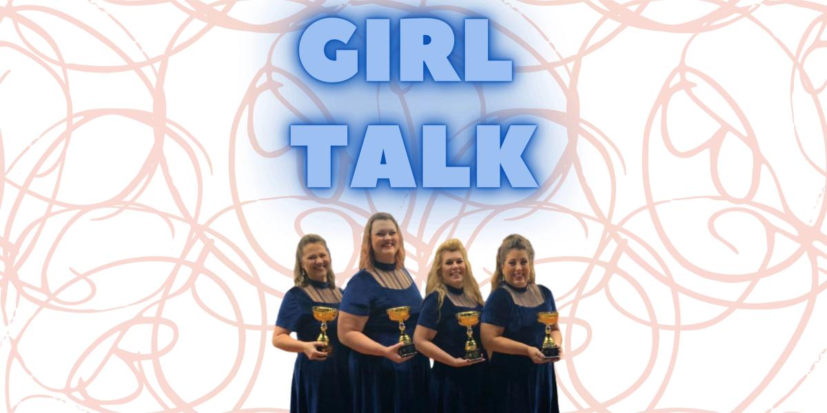 image of Girl Talk quartet holding trophies