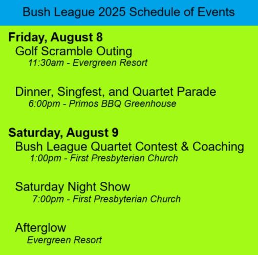 schedule of events