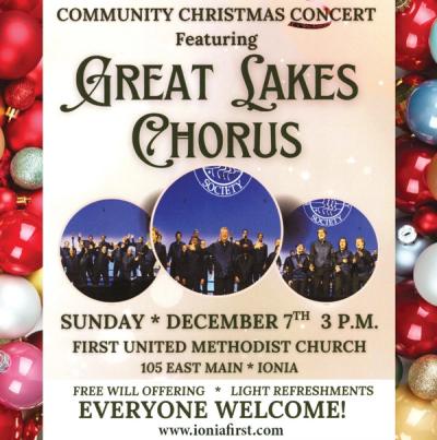 Great Lakes Chorus Ionia Christmas Concert 2025