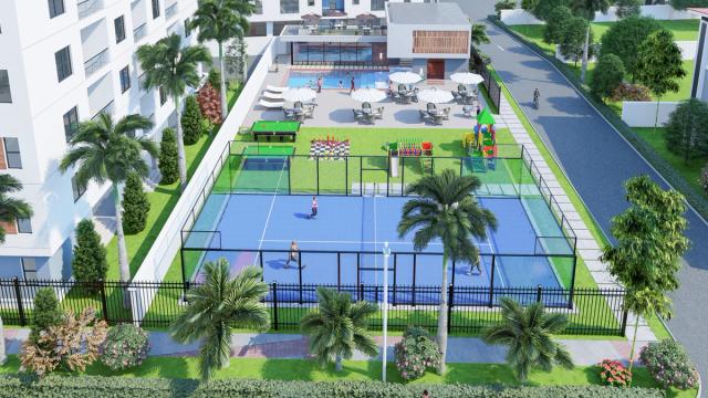 Melrose Gardens: Padel Court View