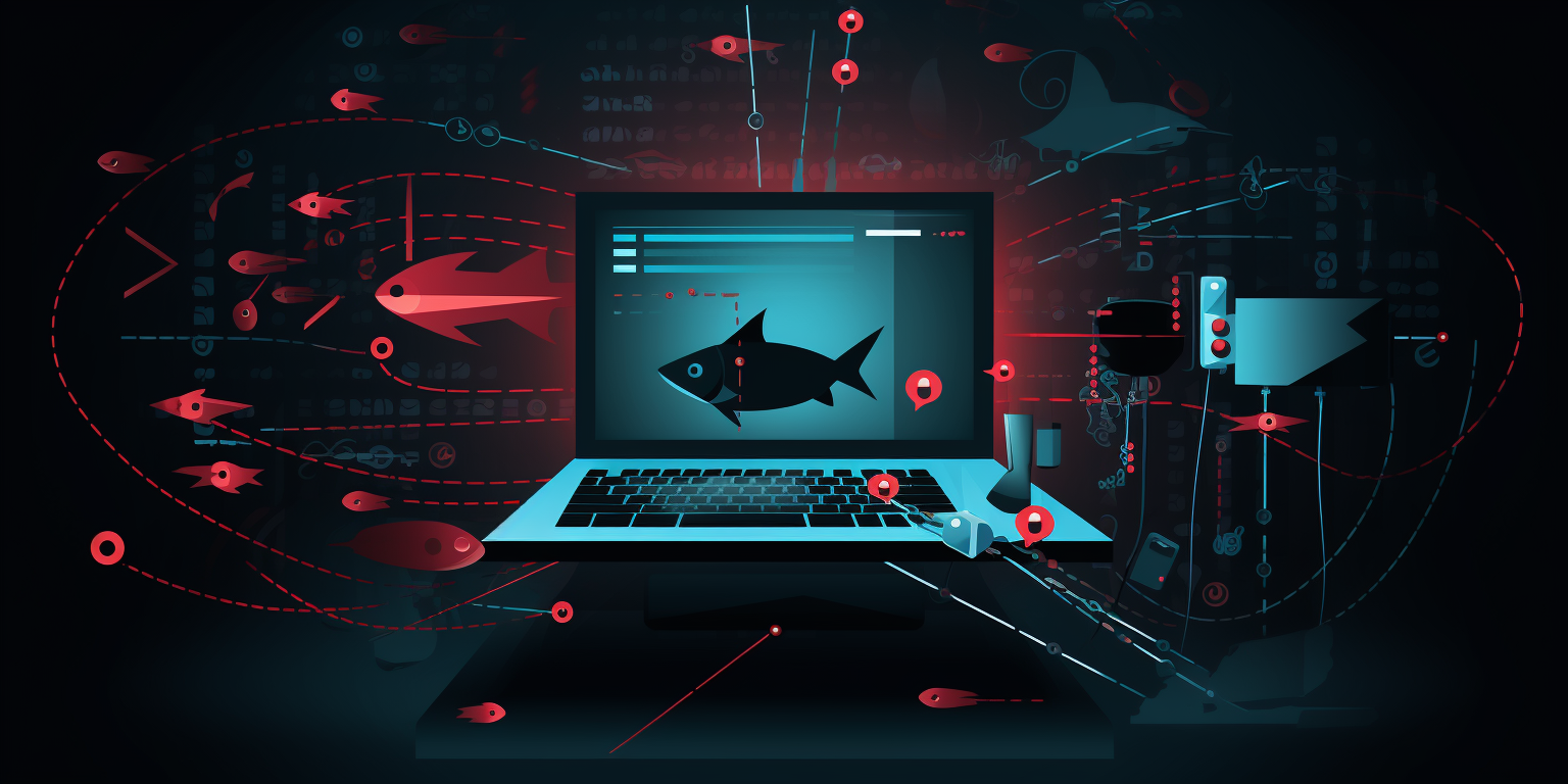 Phishing over a laptop