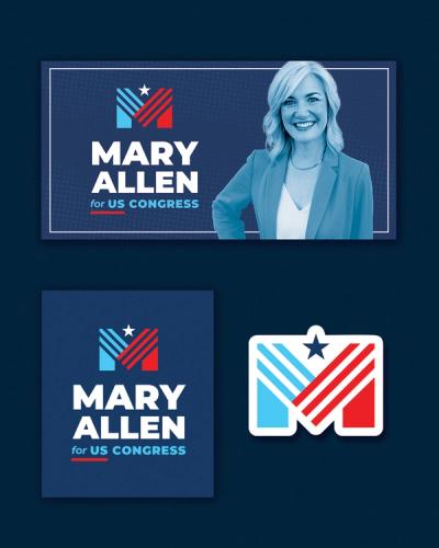 Mary Allen for US Congress Brand Identity image 2