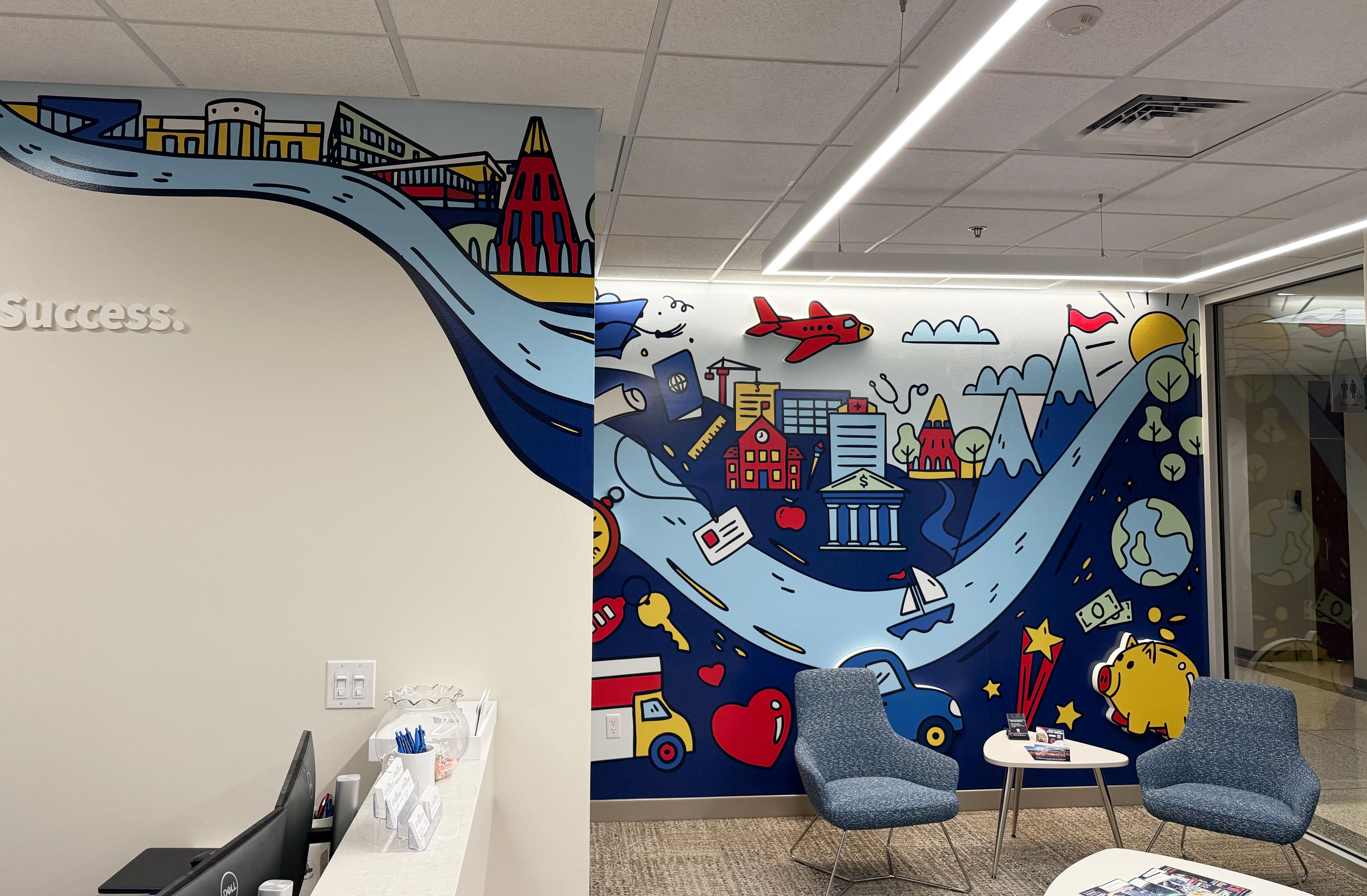USI Career Success Center Graphic Mural image