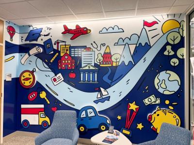USI Career Success Center Graphic Mural image 2