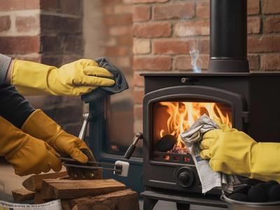 How to clean the glass on a woodburner