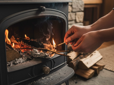 How to light a woodburner