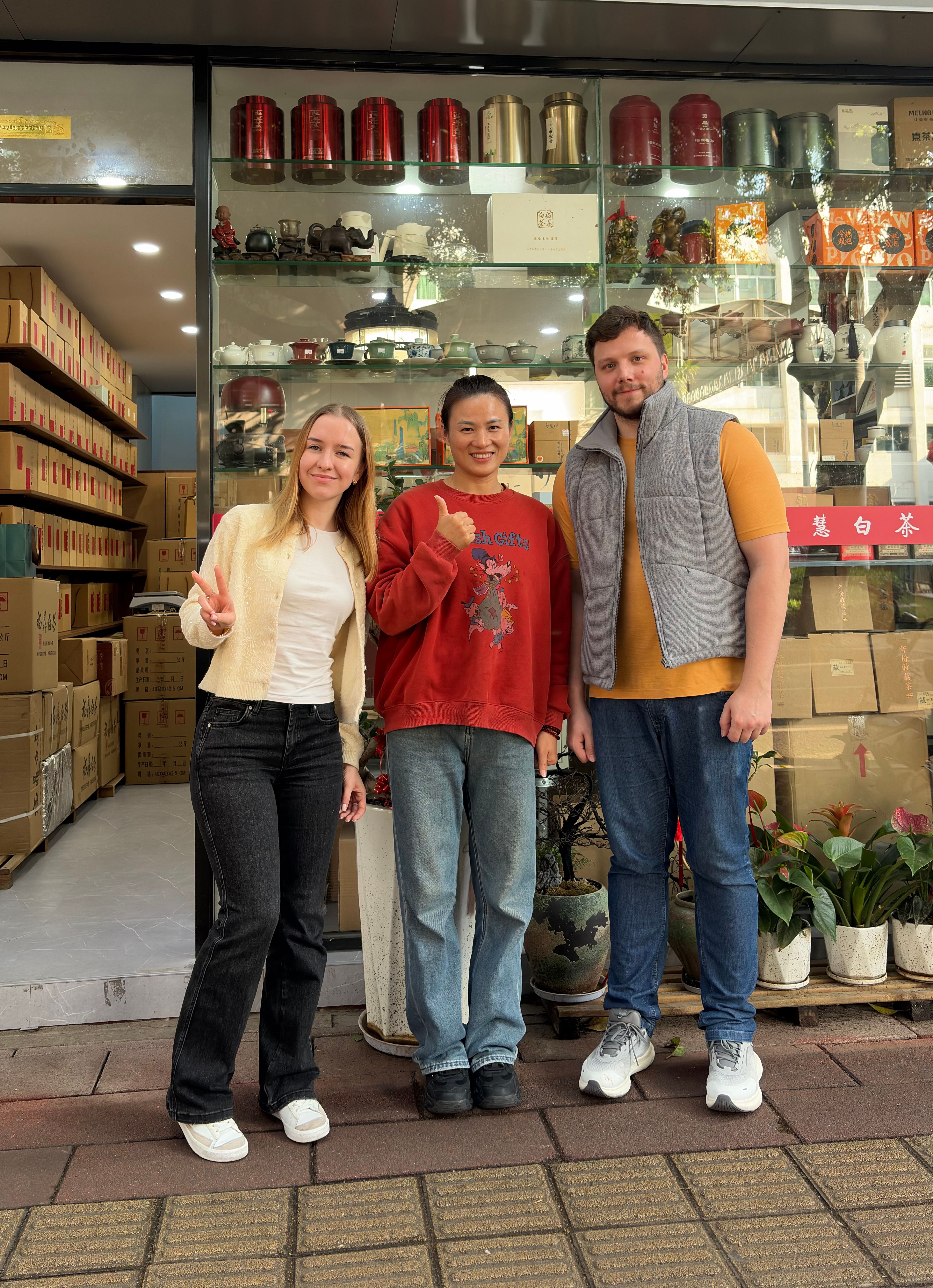 Daniil & Alisa with Fuding Farmer