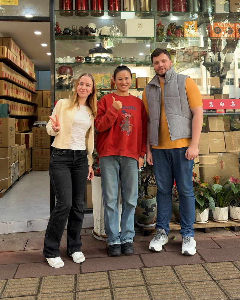 Daniil & Alisa with Fuding Farmer