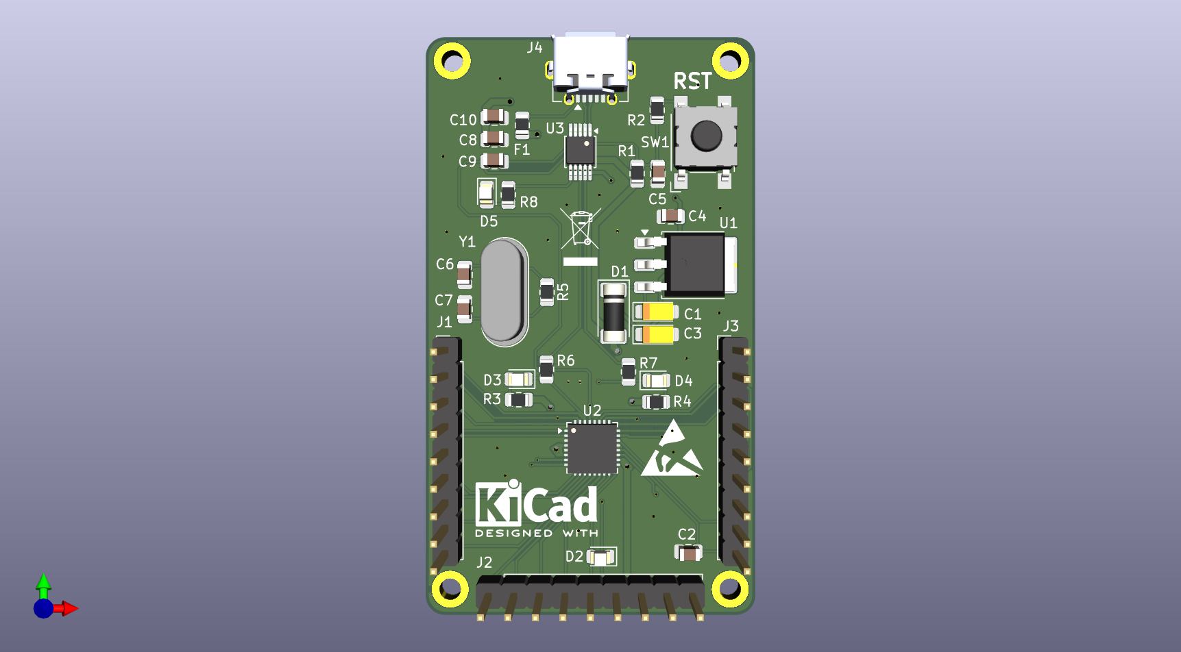 Custom Arduino Minimal Circuit Design (PCB)