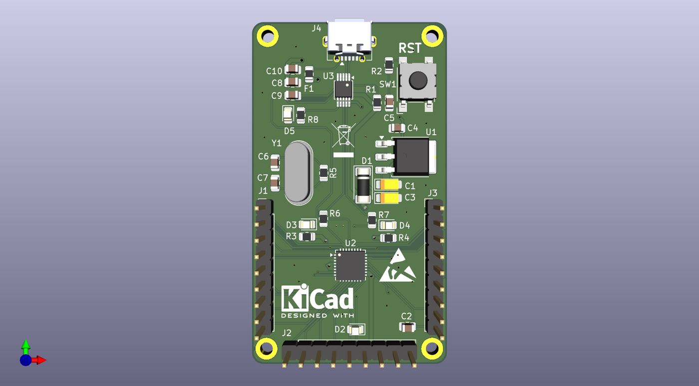 Custom Arduino Minimal Circuit Design (PCB)