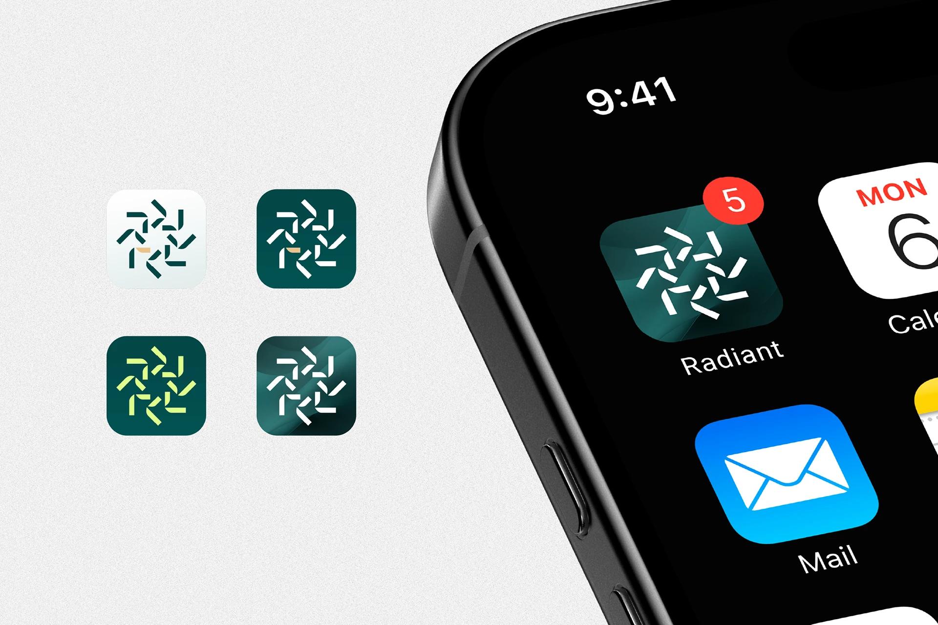 Radiant Health — full identity system final presentation