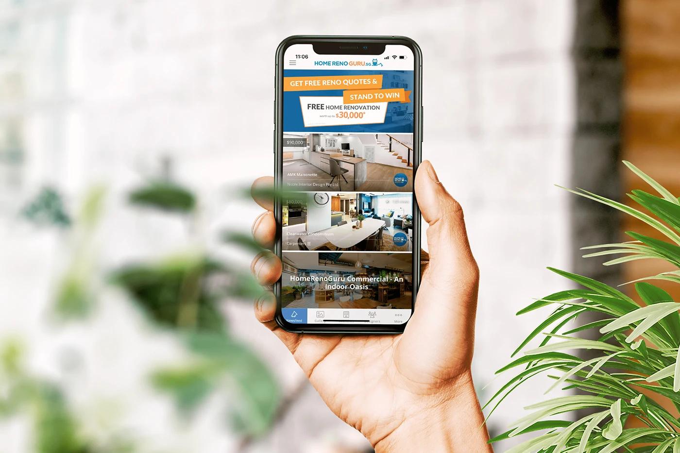 HomeRenoGuru — redesigned B2C portal homepage
