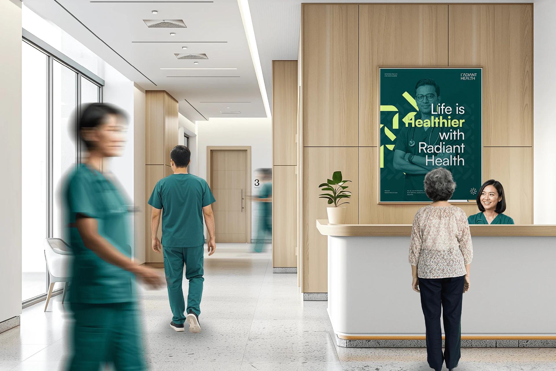 Radiant Health — patient welcome pack and appointment card