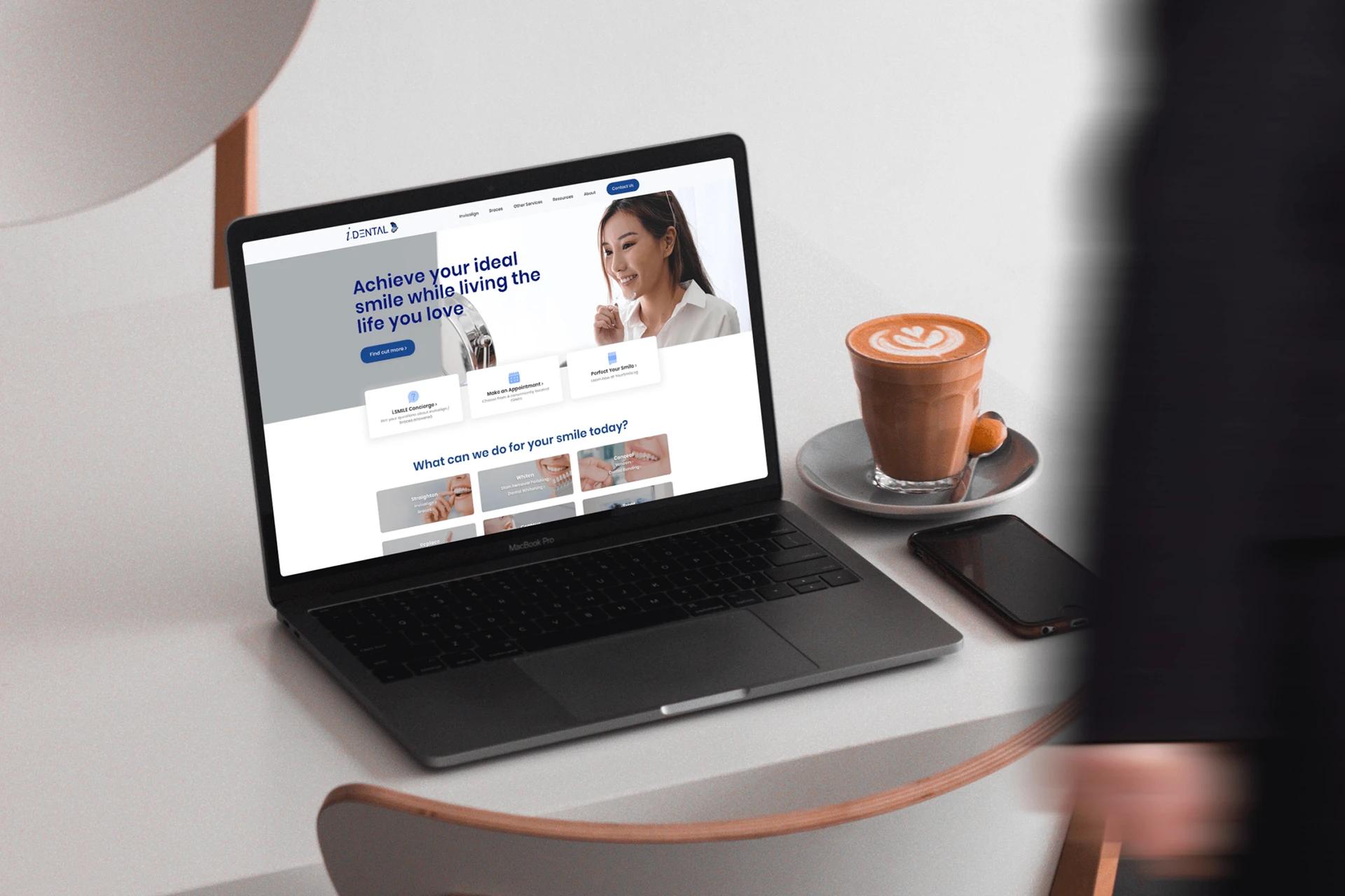 i.Dental — redesigned clinic website homepage with confidence-forward design