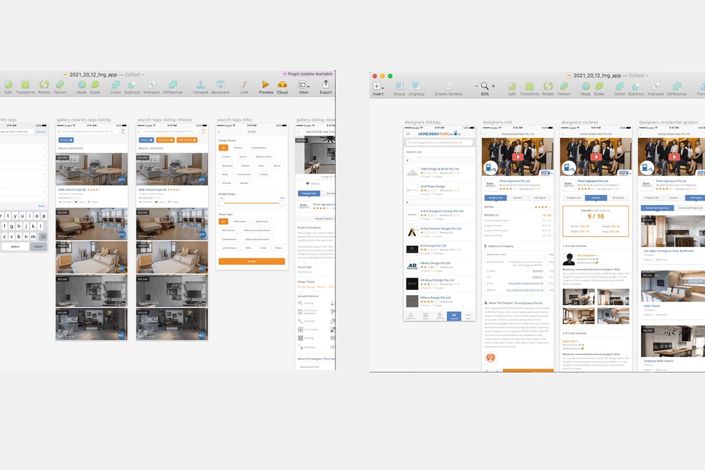 HomeRenoGuru — mobile app design inspiration feed