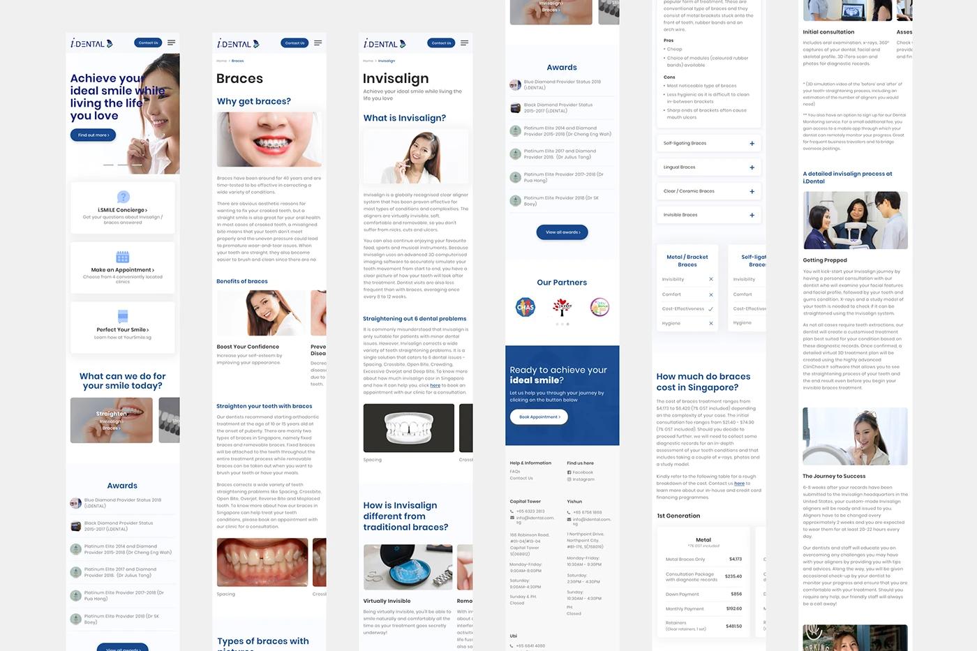 i.Dental — full-height scrollable treatment detail page