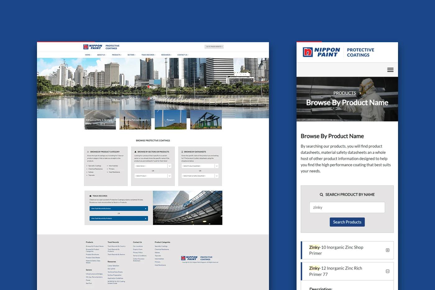 Nippon Paint Store — brand landing page UI