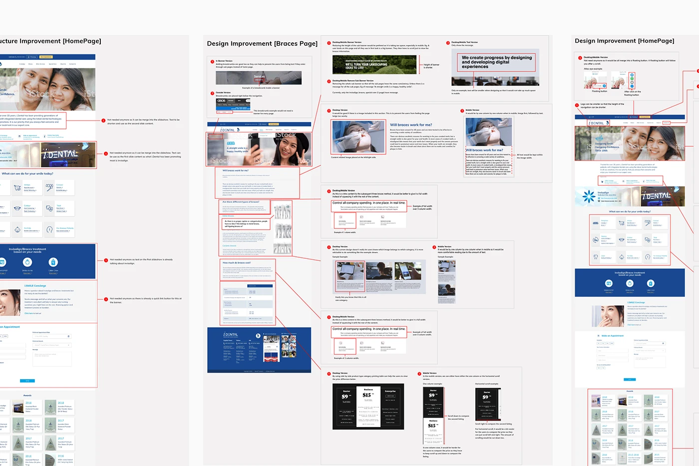 i.Dental — dental implants service page UI