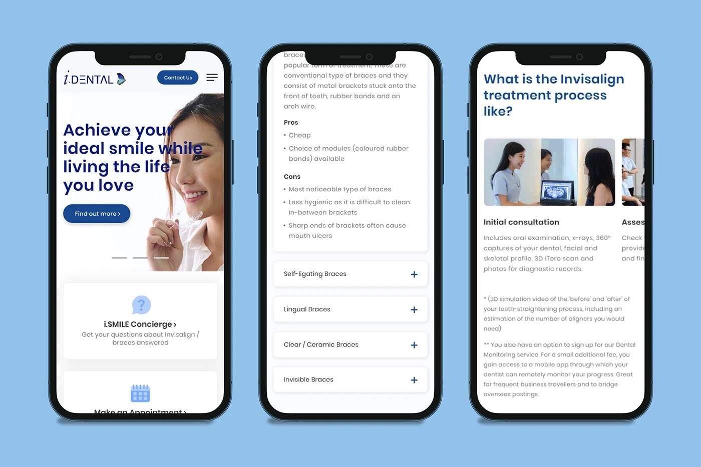 i.Dental — patient testimonials and review section