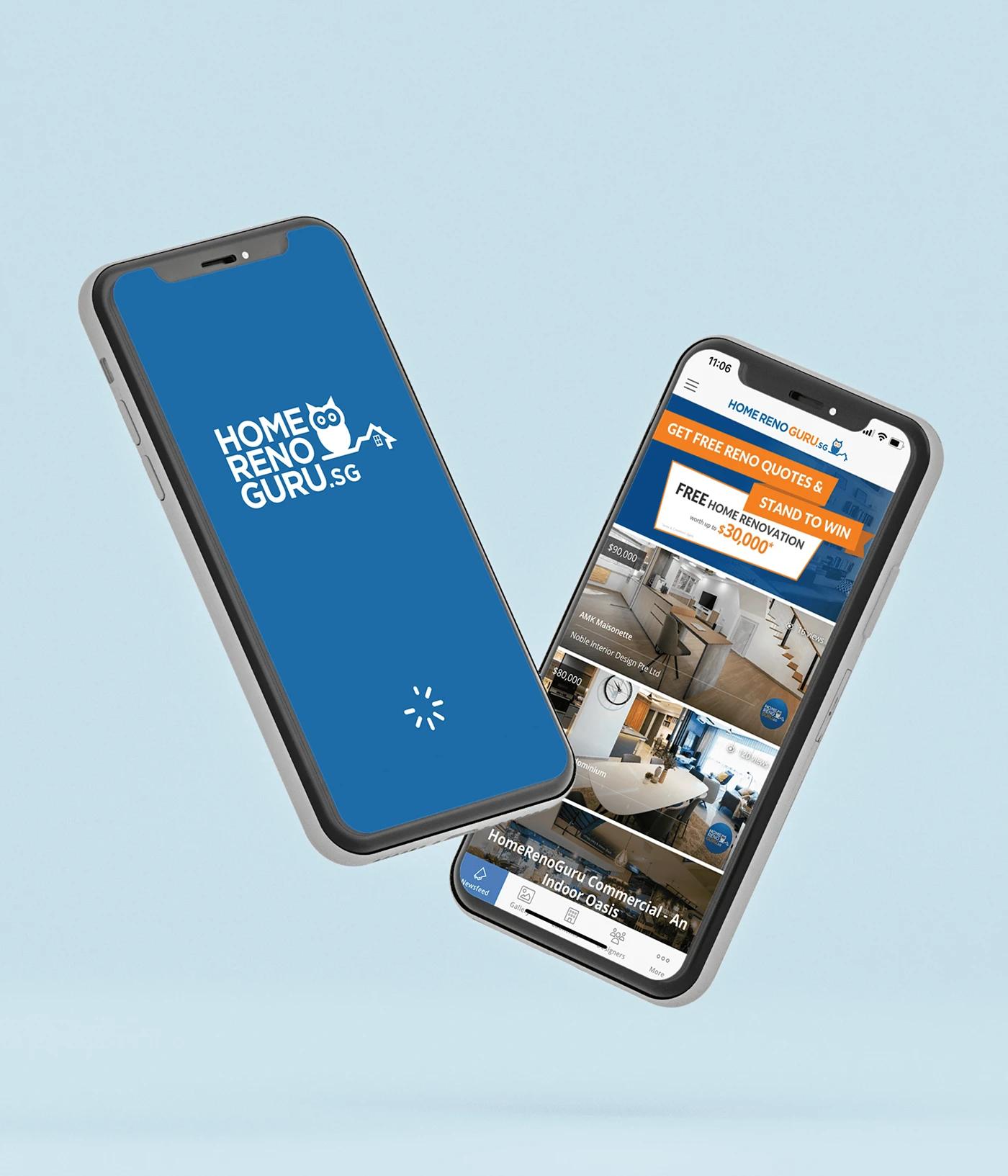 HomeRenoGuru — tall scrollable renovation project case study page
