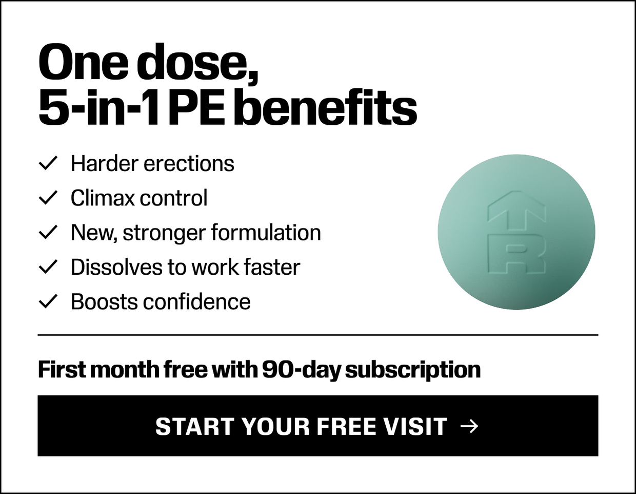Rugiet Go Long — one dose, 5-in-1 PE benefits. Start your free visit.