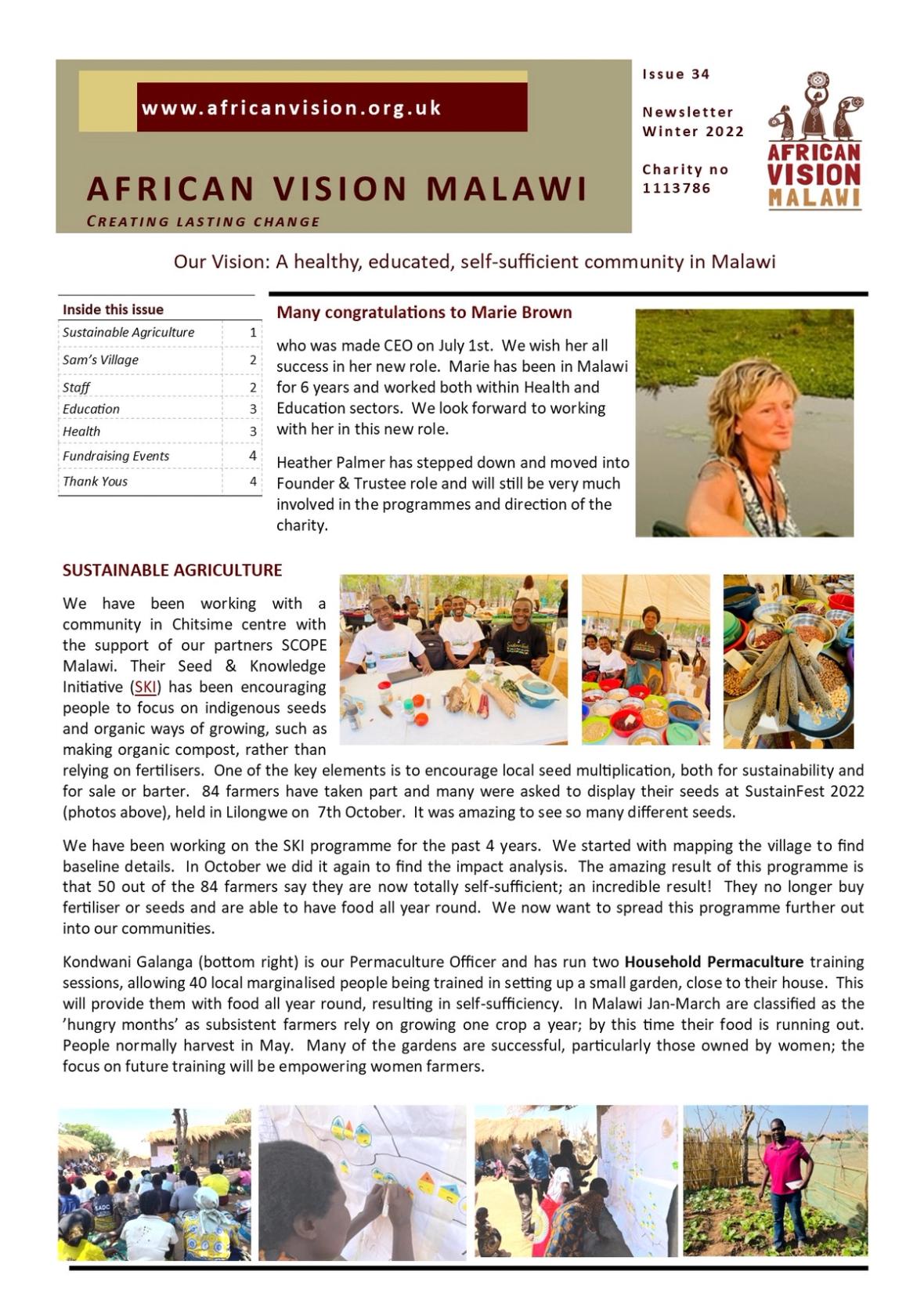 African Vision Malawi Winter 2022 Newsletter