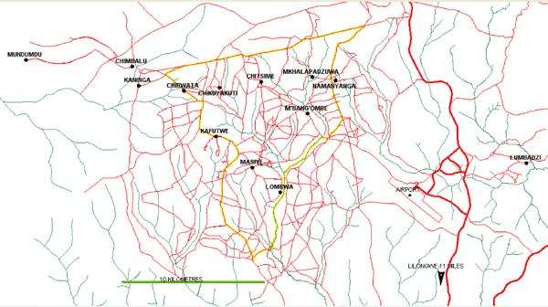 Centres map