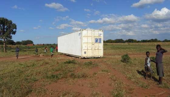 Container on empty site