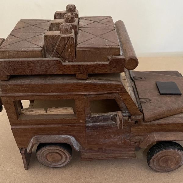 wooden landrover