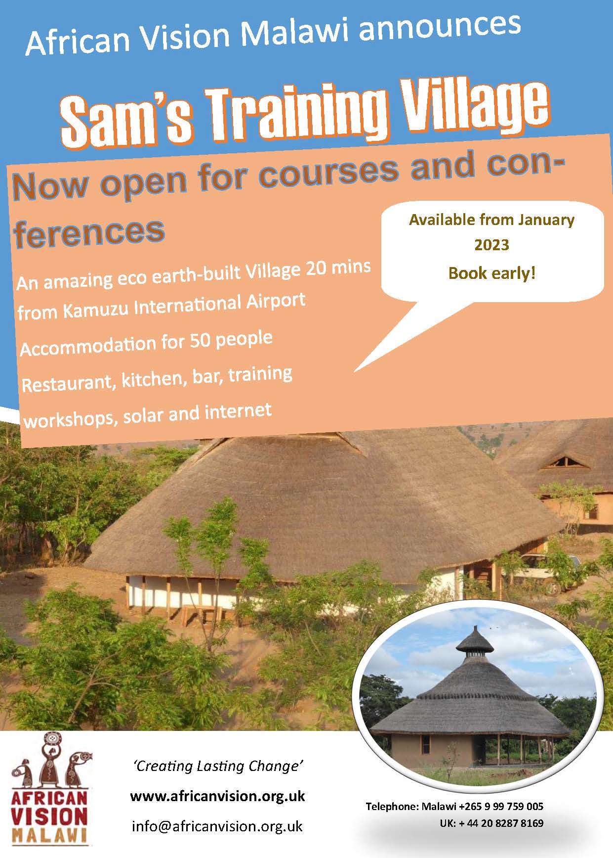 Sam's Village flyer 2023