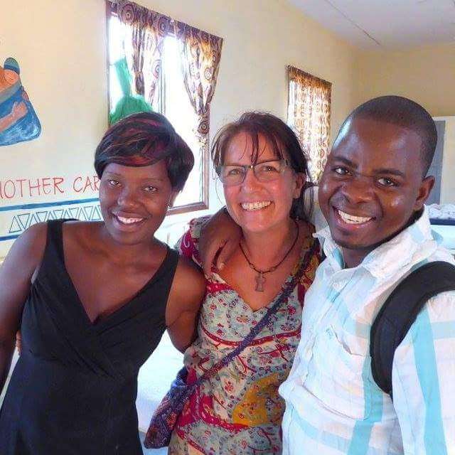 Our amazing midwives, Diana and Abiya, with CEO Heather