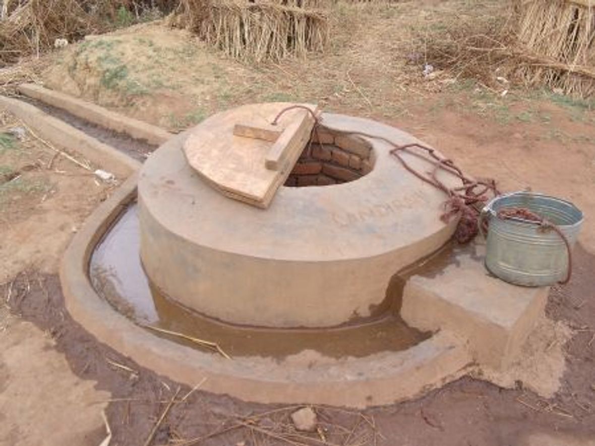 This well has been built up and has a cover