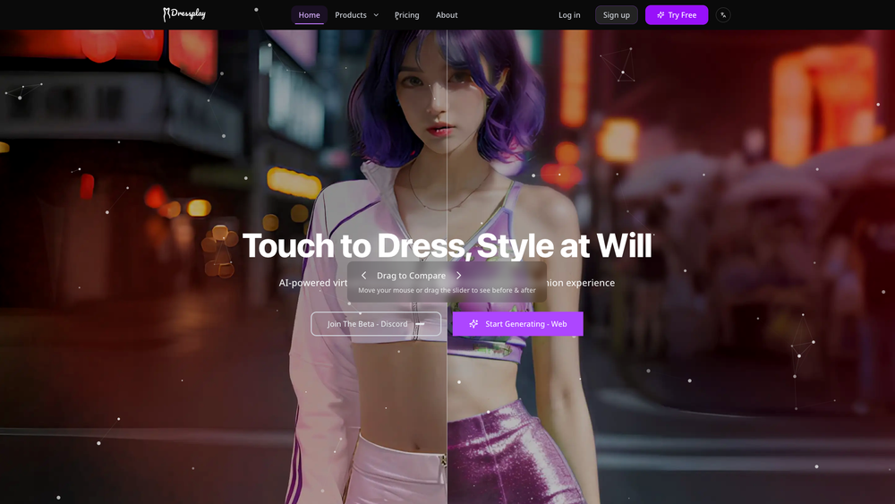 Screenshot of DressplayAI