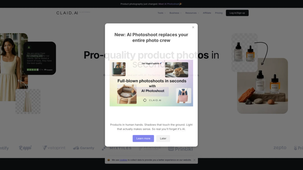 Screenshot of Claid.ai