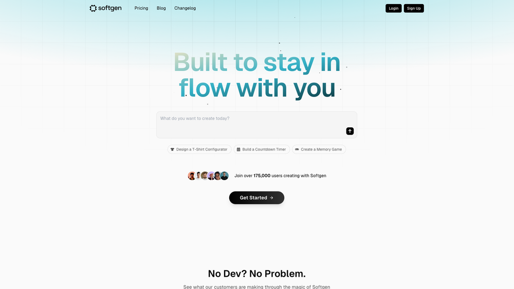 Screenshot of Softgen