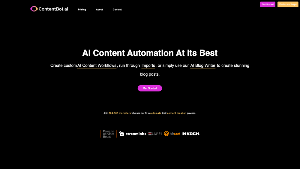 Screenshot of ContentBot.ai Screenshot of ContentBot.ai