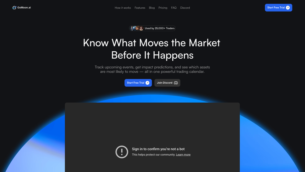 Screenshot of GoMoon.ai