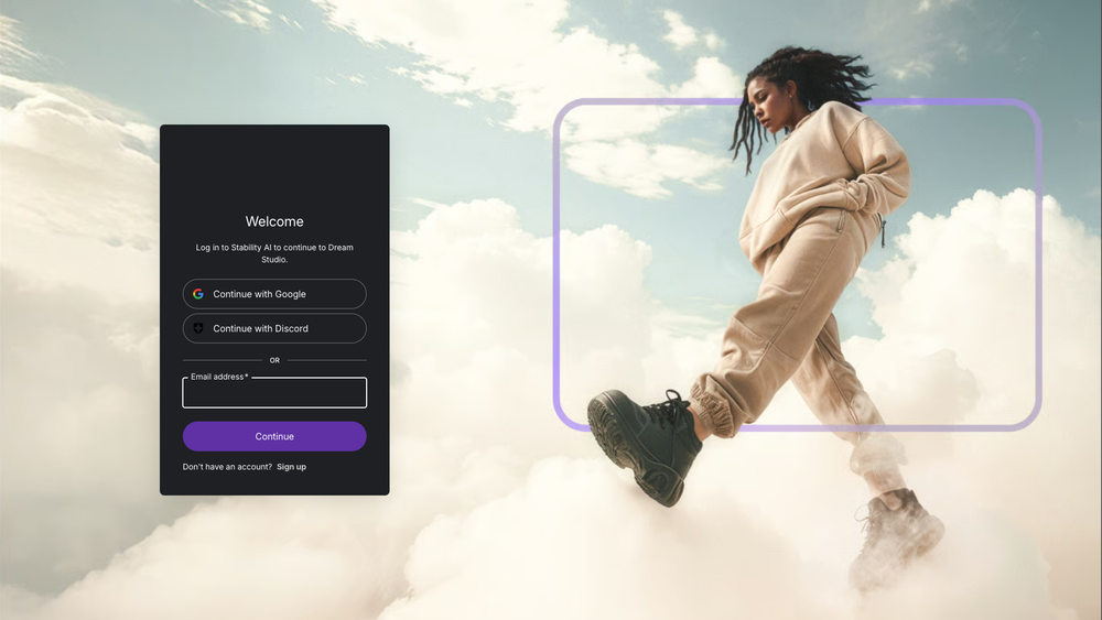 Screenshot of Dream Studio