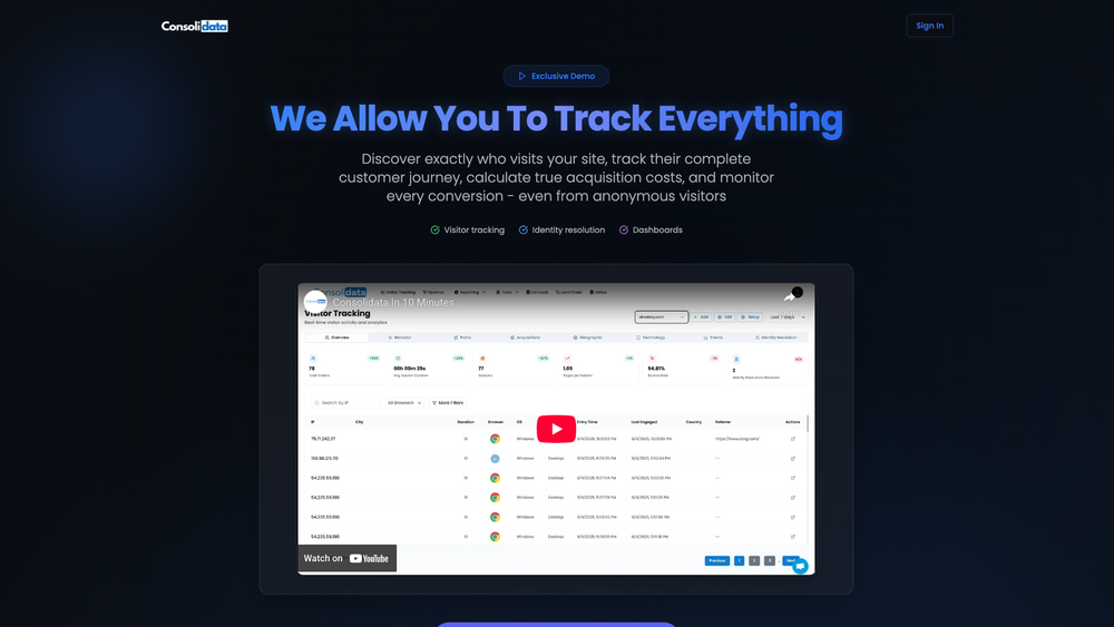 Screenshot of Consolidata
