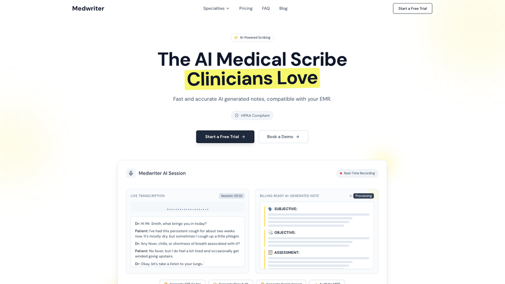 Screenshot of Medwriter
